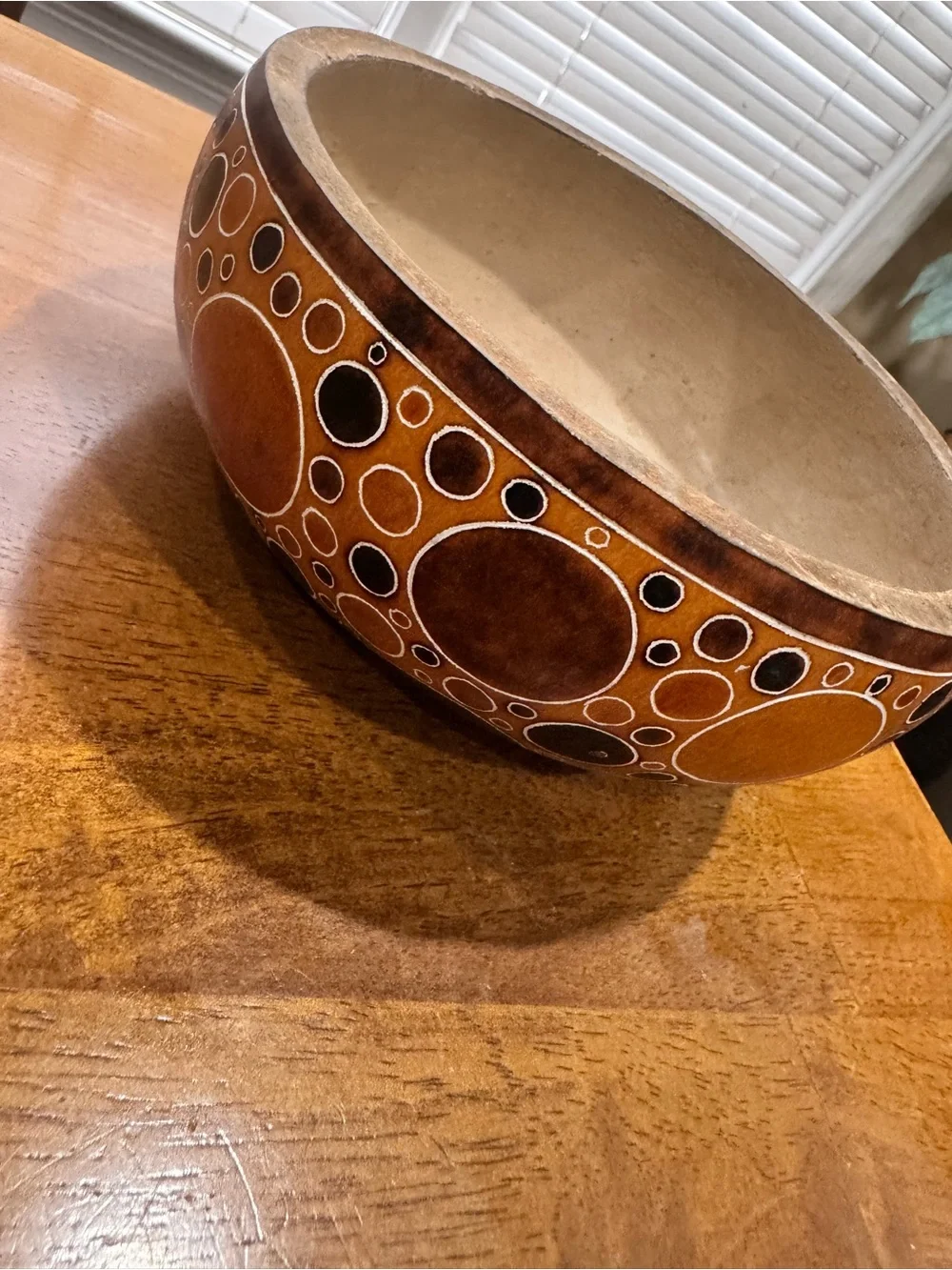 Peruvian Hand Carved Gourd Bowl by Lucuma Designs Mate Burilado Folk Art